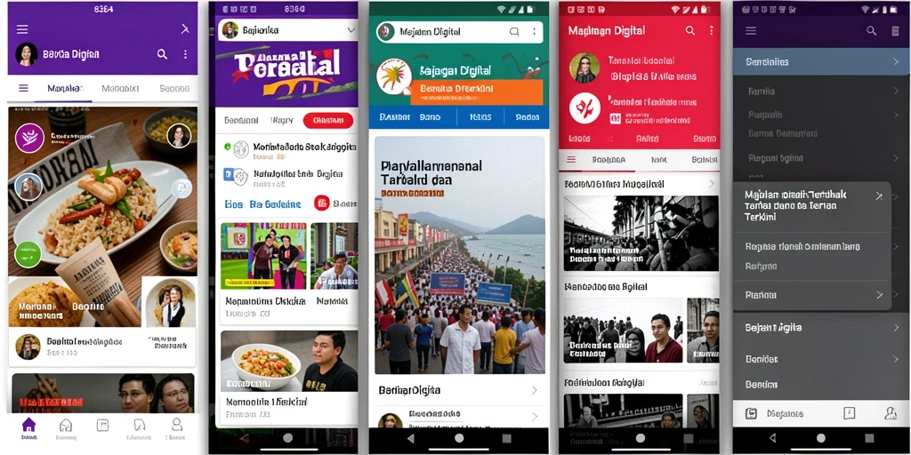 Tampilan antarmuka aplikasi Majalah Digital 8364 yang modern dan fungsional.