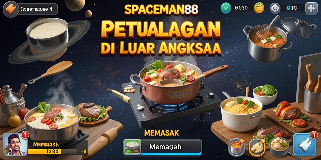 Antarmuka menarik dalam game Memasak SPACEMAN88.